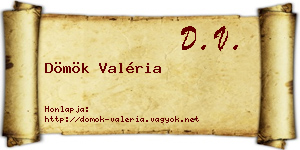 Dömök Valéria névjegykártya