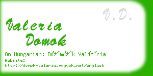 valeria domok business card